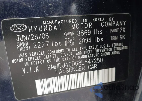 KMHDU46D68U547250